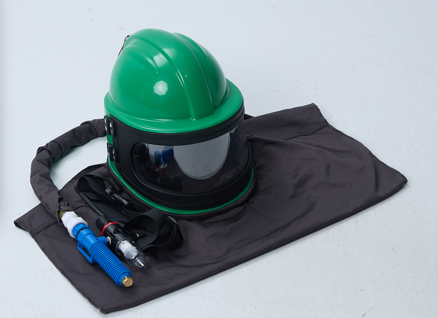Adjustable Cooling & Heating Air Supply Sandblasting Helmet – Stay Comfortable in Any Working Condition