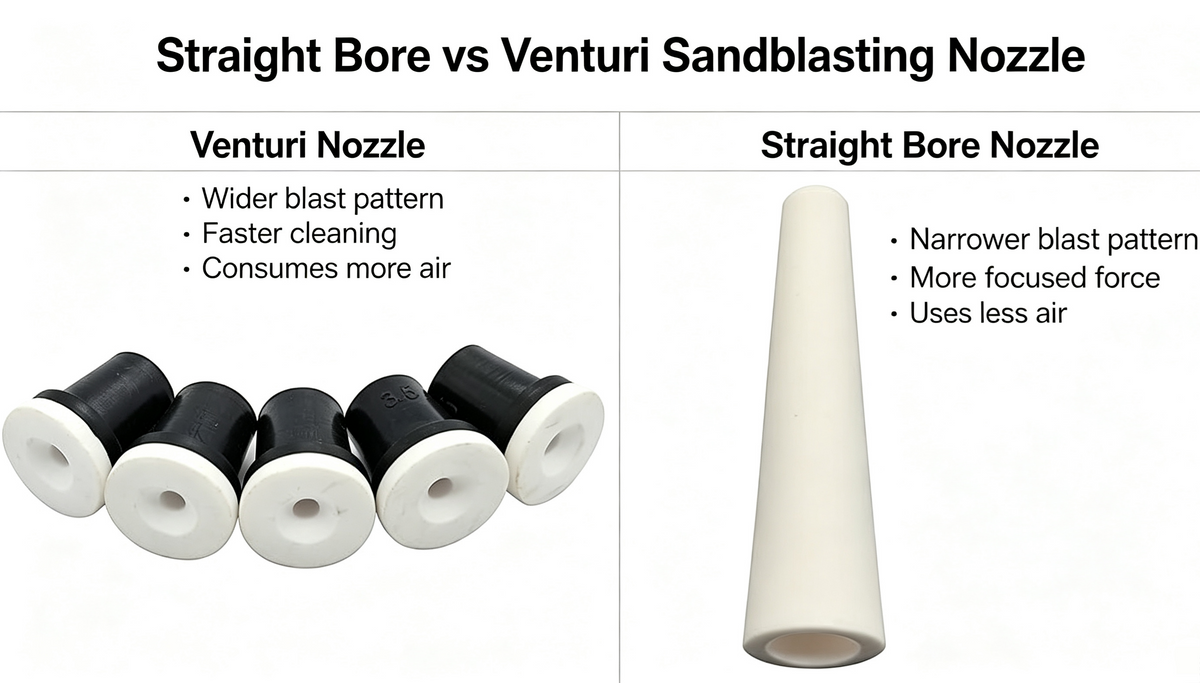 Straight Bore vs Venturi Sandblasting Nozzle: Which One Is Better?