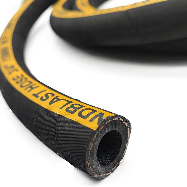 Sandblast Hose 1/2" ID, 1"(1 1/2") OD,10 Ft Long Heavy Duty Rubber Sandblaster Hose Sandblasting Gun Sandblaster Cabinet