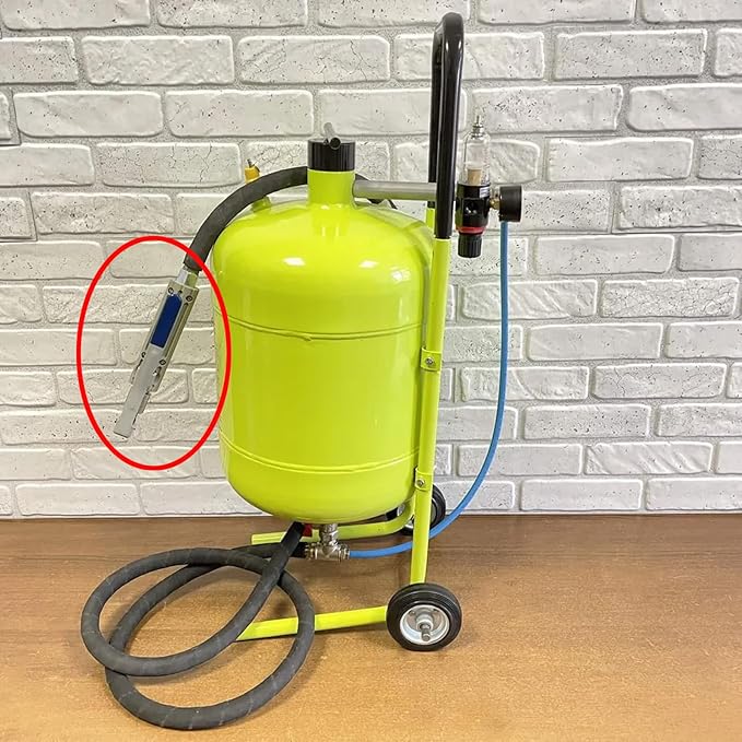Sand Blaster Gun with 4 Ceramic Tips, Abrasive Blaster Nozzles, Remove Abrasive Stain Rust Grime for Multiple Media