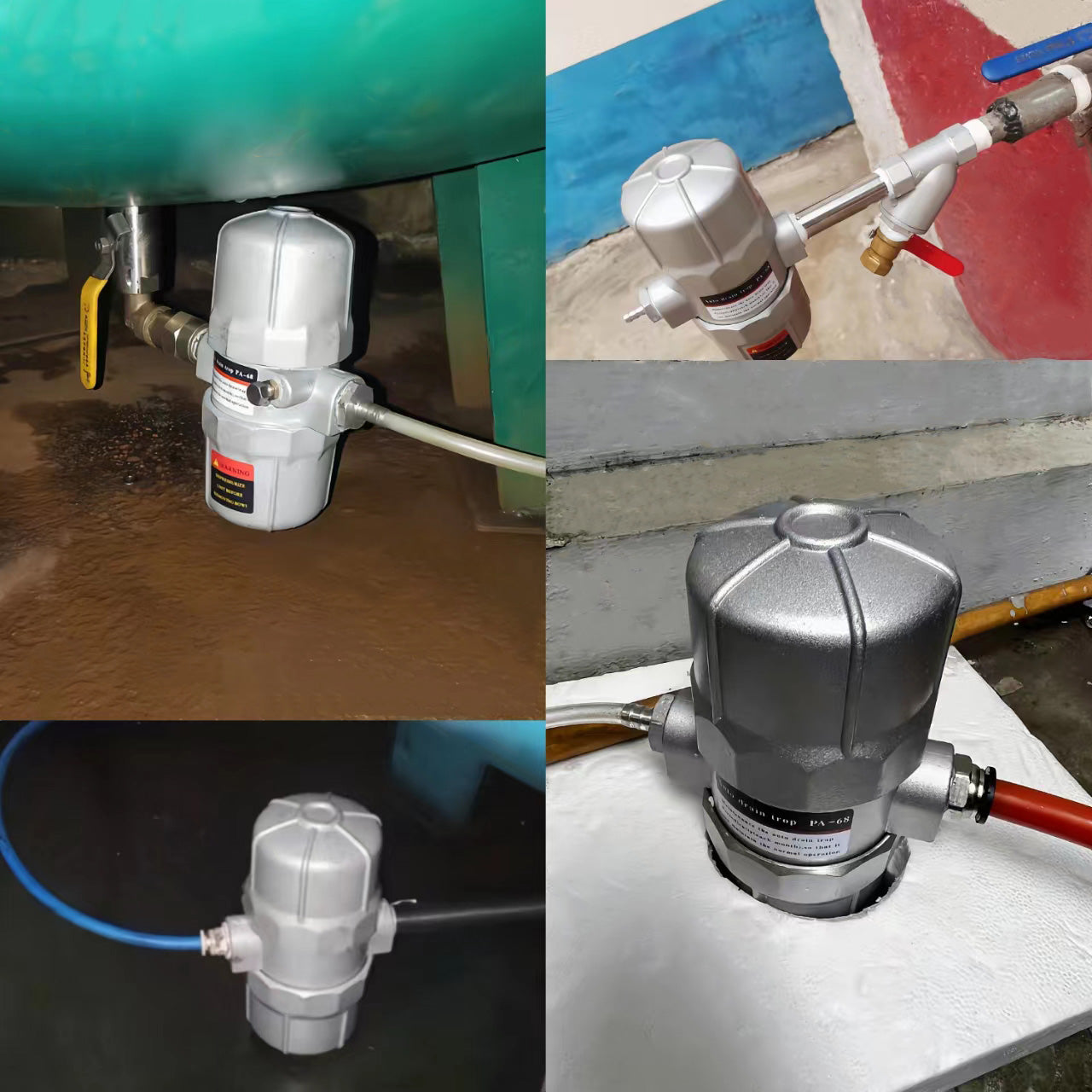 Pneumatic PA-68 Auto Drain Valve for Air Compressor Tank – 8mm Connector