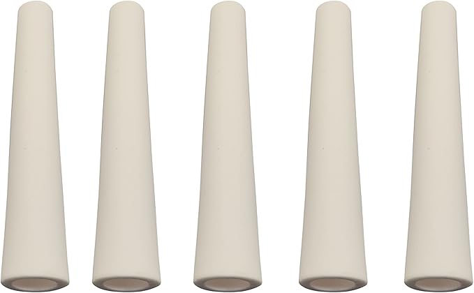 Cone Ceramic Sandblasting Nozzle Air Siphon Sandblasting Gun White Ceramic Nozzle 5/32"Bore,2-13/32”Length (5 Piece)