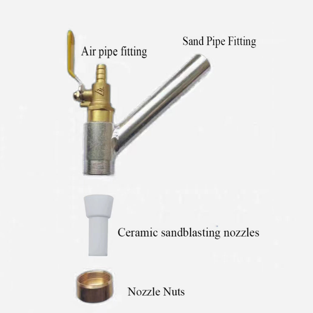 5-Pack Ceramic Sandblasting Nozzles – Flared Mouth Replacement Tips for Sandblaster Guns