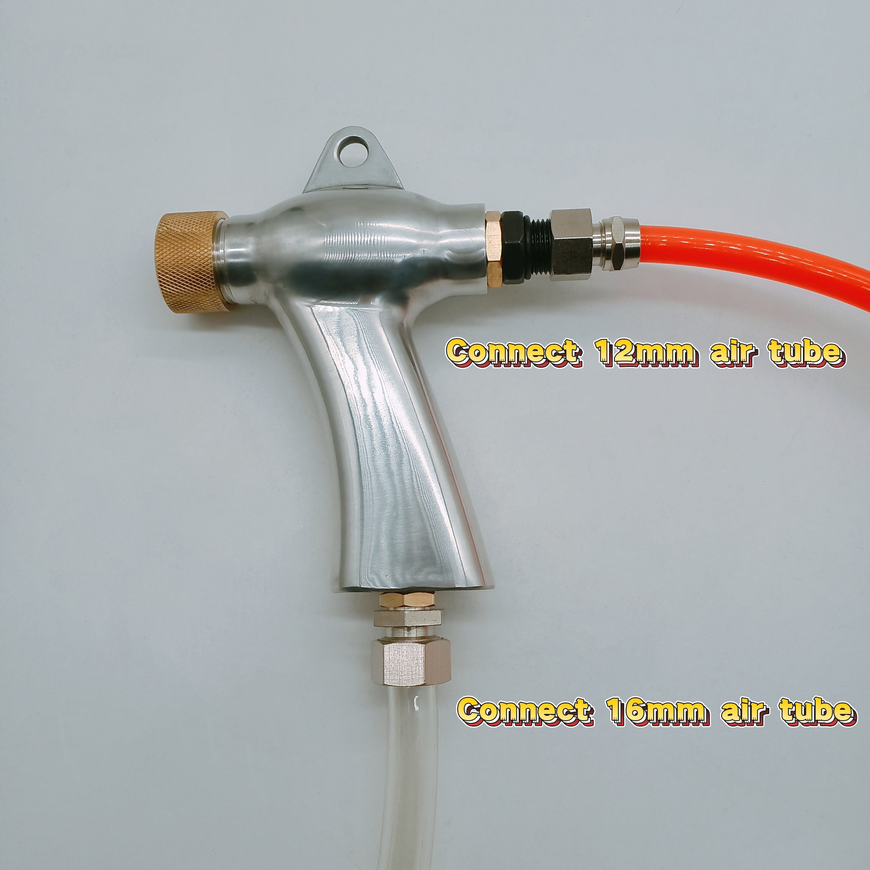 Pneumatic Sandblasting Gun for Rust Removal and Polishing Treatment Sandblaster Gun Kit with Foot Valve PU Air Hose (12mm 16mm)