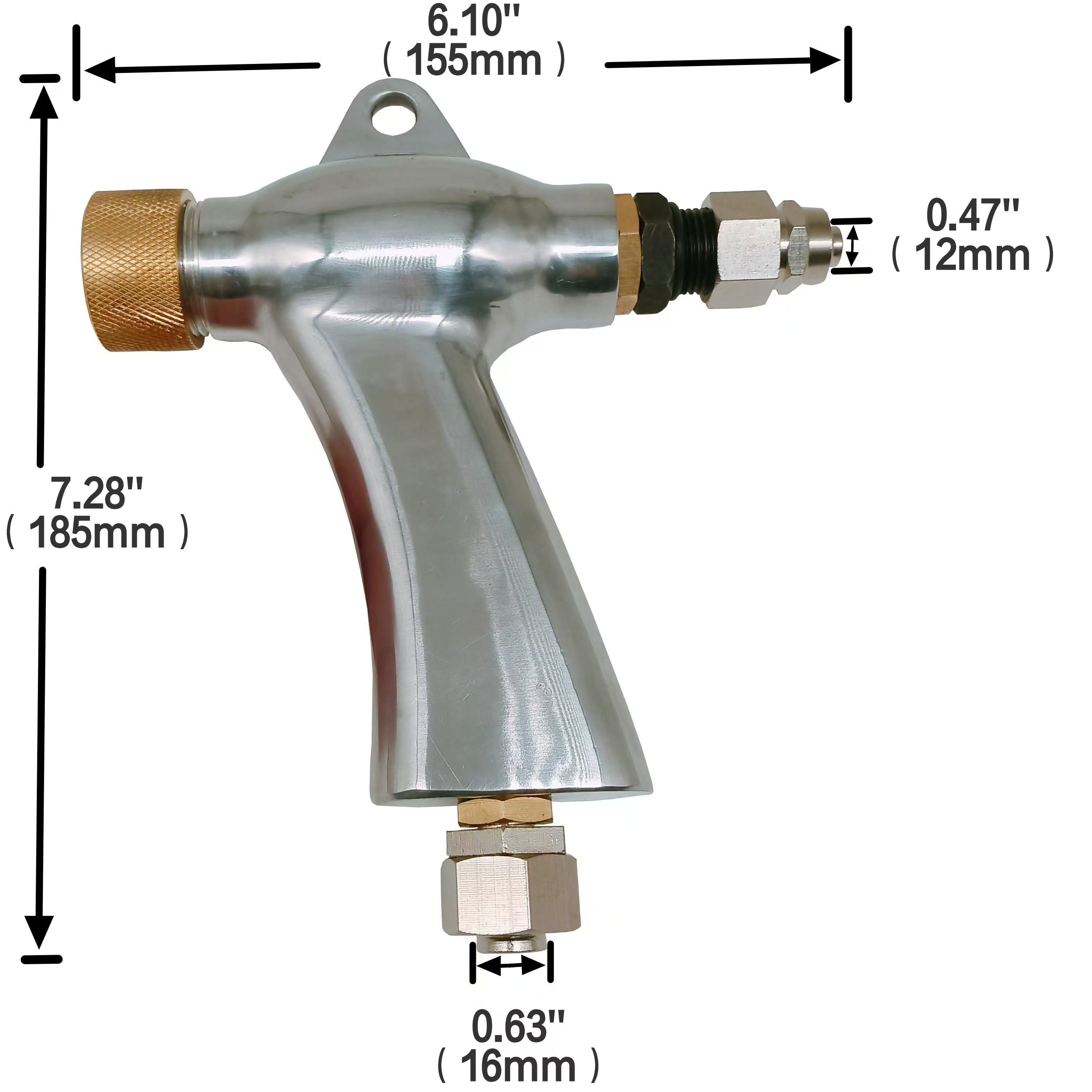 Pneumatic Sandblasting Gun for Sandblasting Rust Removal and Polishing Treatment Antirust Spray Gun for Sand Blaster Machine with 6mm Nozzle (6 pcs)