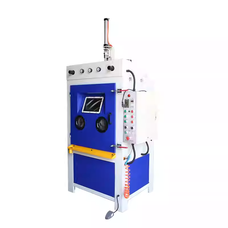 Automatic drum sandblasting machine