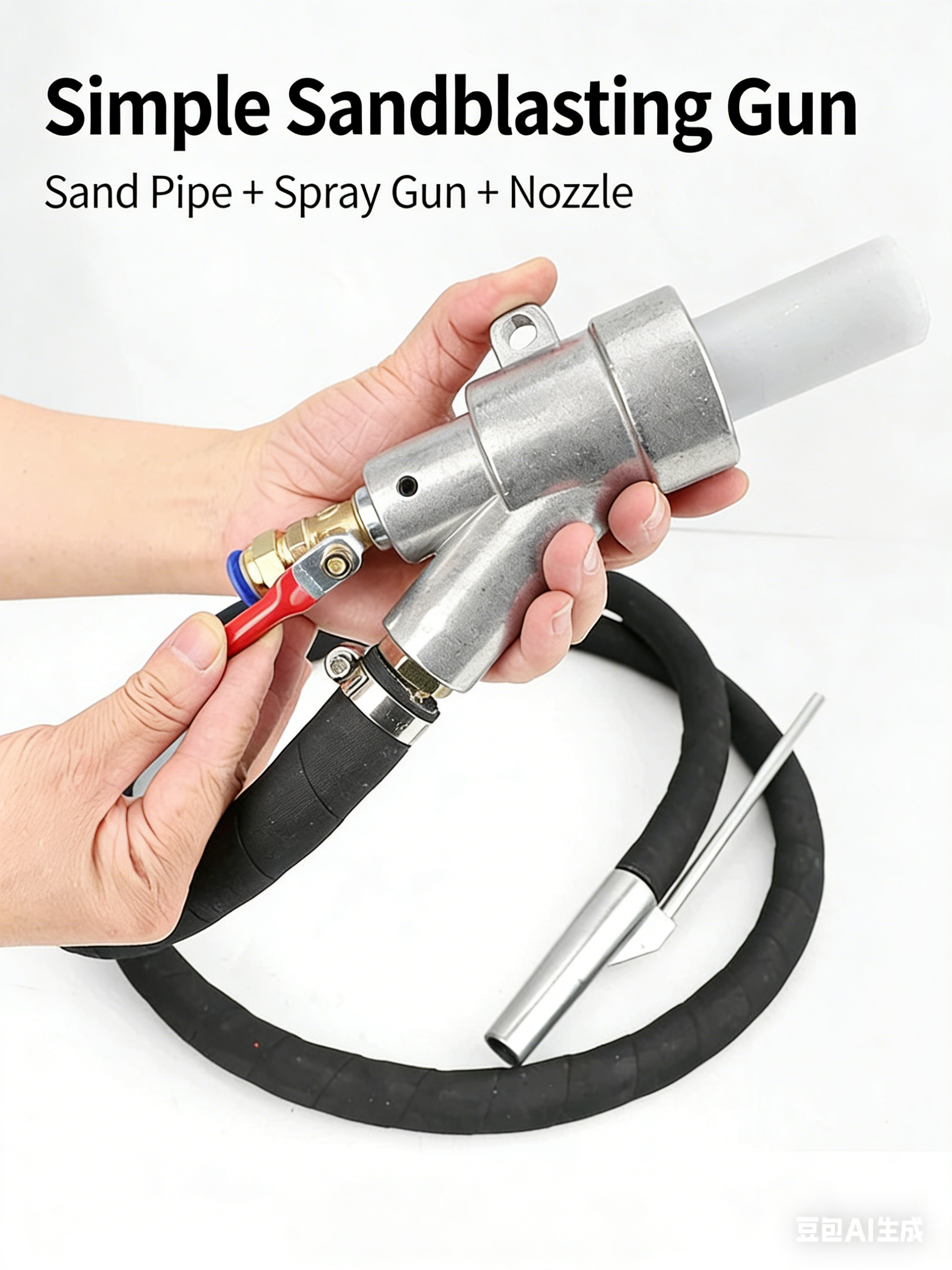Simple sandblasting gun