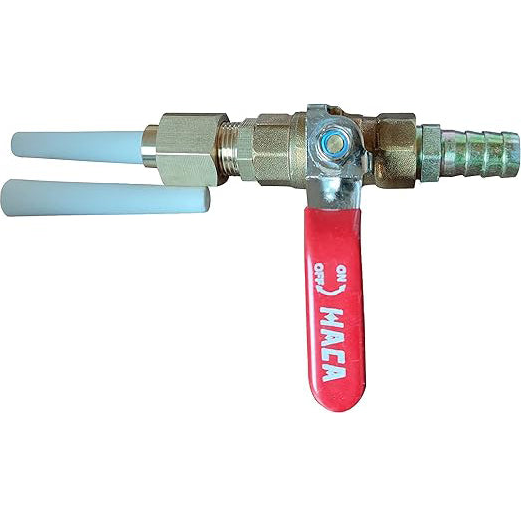 Ceramic Sandblasting Gun Assembly: Nozzle Tip (1/8" ID), Bracket, Brass Ball Valve and Connector 2Pcs Grinding Nozzle Tip Replacement,Valve Type Sandblaster Gun