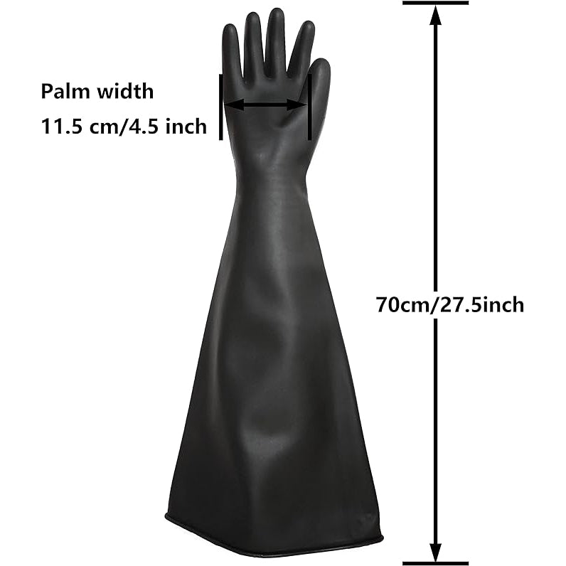Heavy-Duty Rubber Sandblasting Gloves – 27.5"