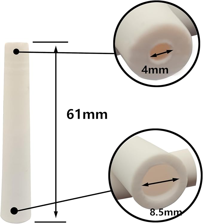 Cone Ceramic Sandblasting Nozzle – 5/32" Bore, 2-13/32" Length (5 pcs)