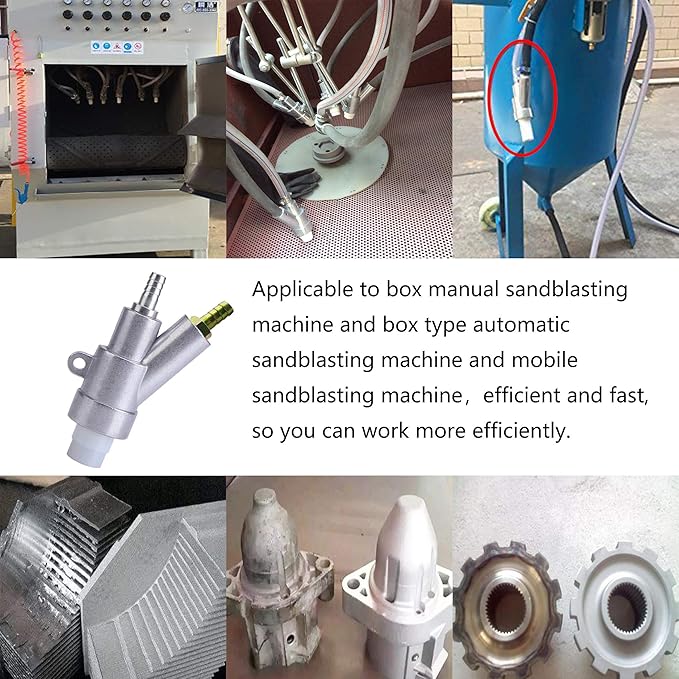 Sand blast Gun Kit with Boron Carbide Nozzle – Heavy Duty Abrasive Blasting