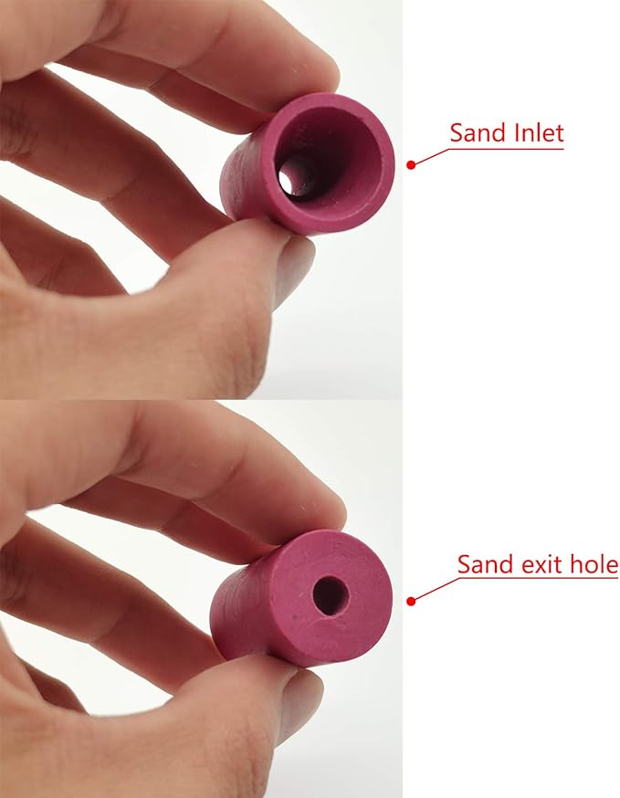 20pcs Ceramic Sandblaster Nozzles – Replacement Tips (Pink)