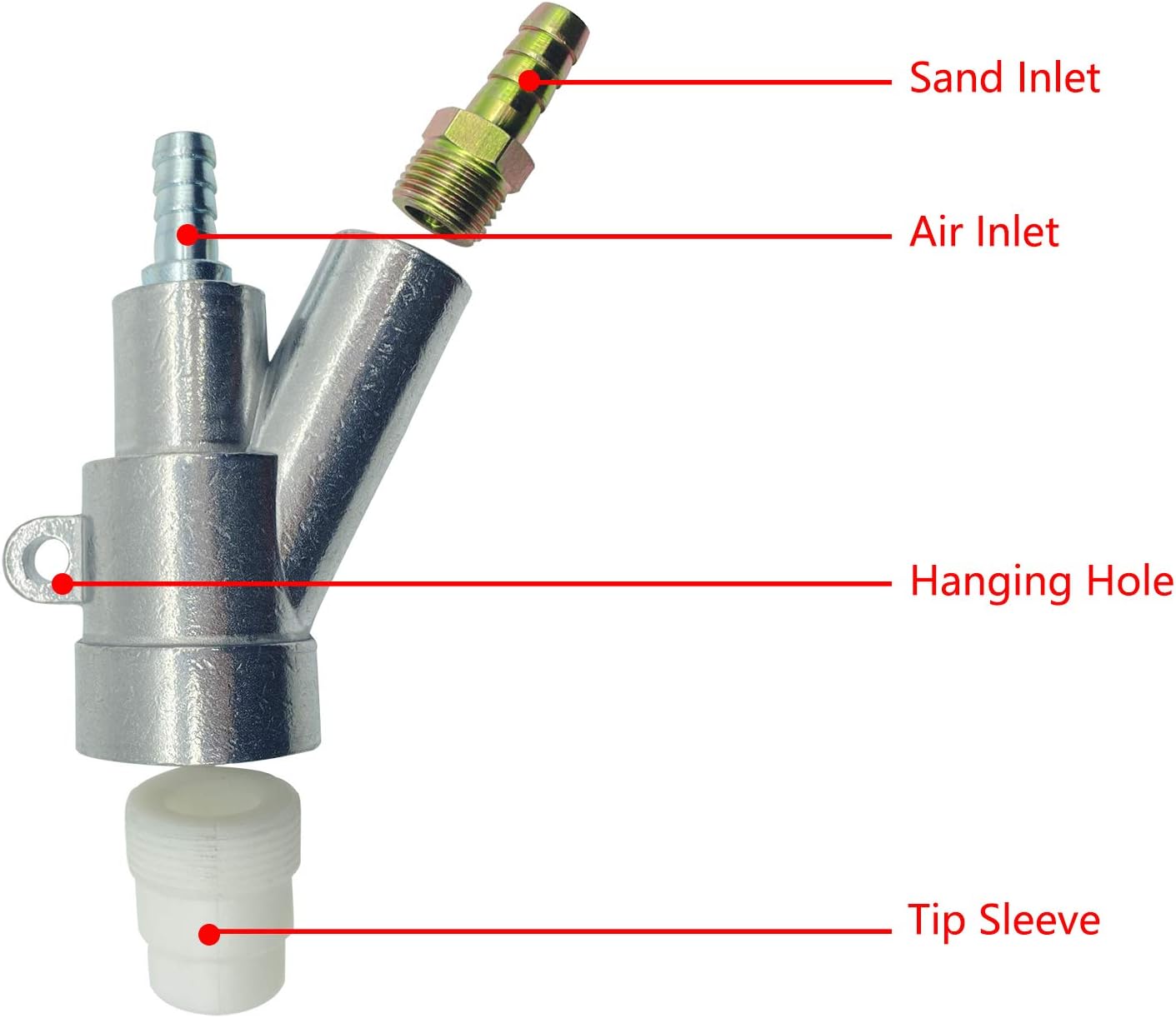 Sand Blaster Gun with Boron Carbide Nozzle Air Sandblaster Gun Kits Spray Gun Sandblasting Gun Rust Dust Remove