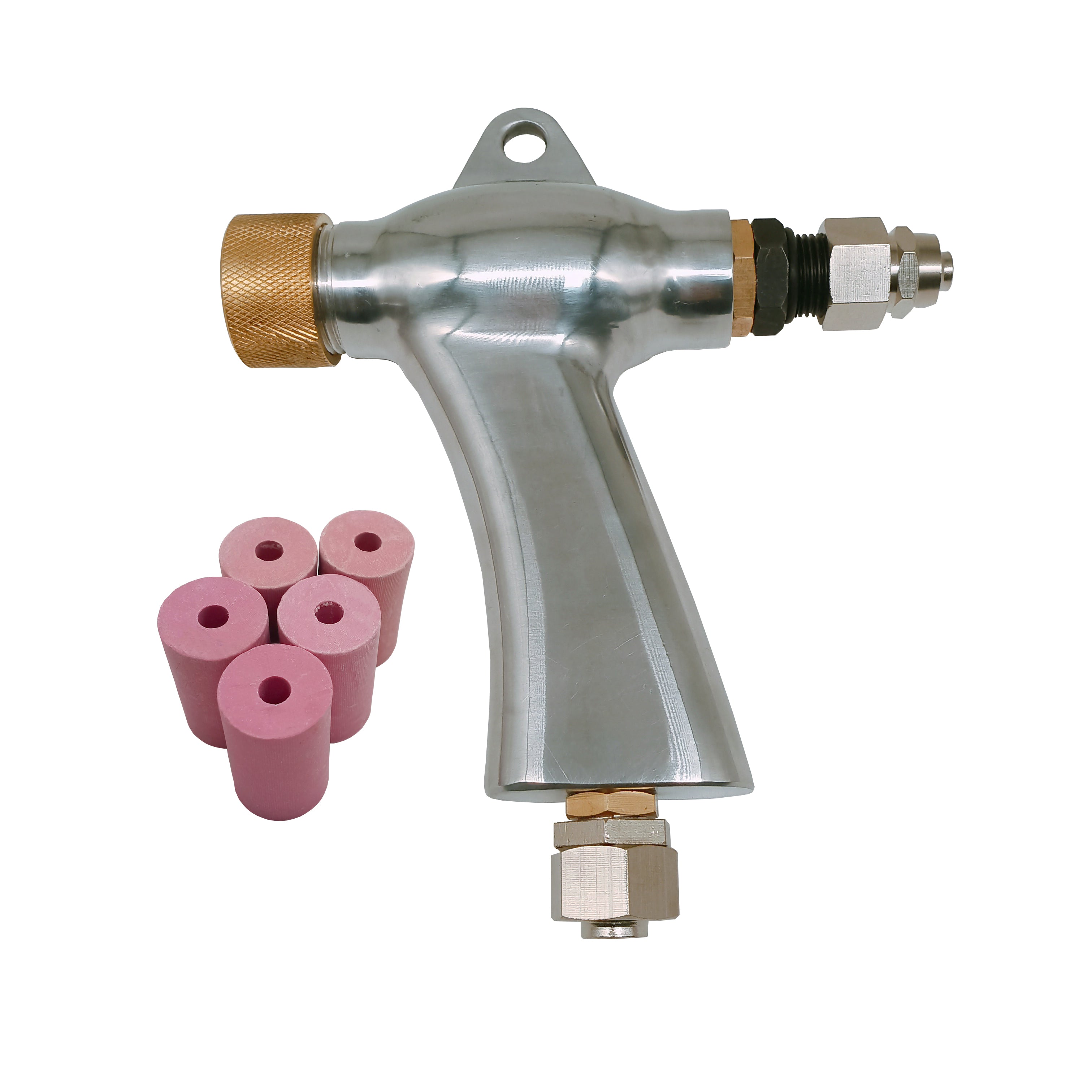 Heavy Duty Pneumatic Sandblasting Gun Kit with 6mm Ceramic Nozzles – 6 PCS