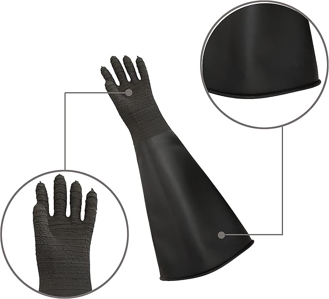 Heavy-Duty Rubber Sandblasting Gloves – 24.8"
