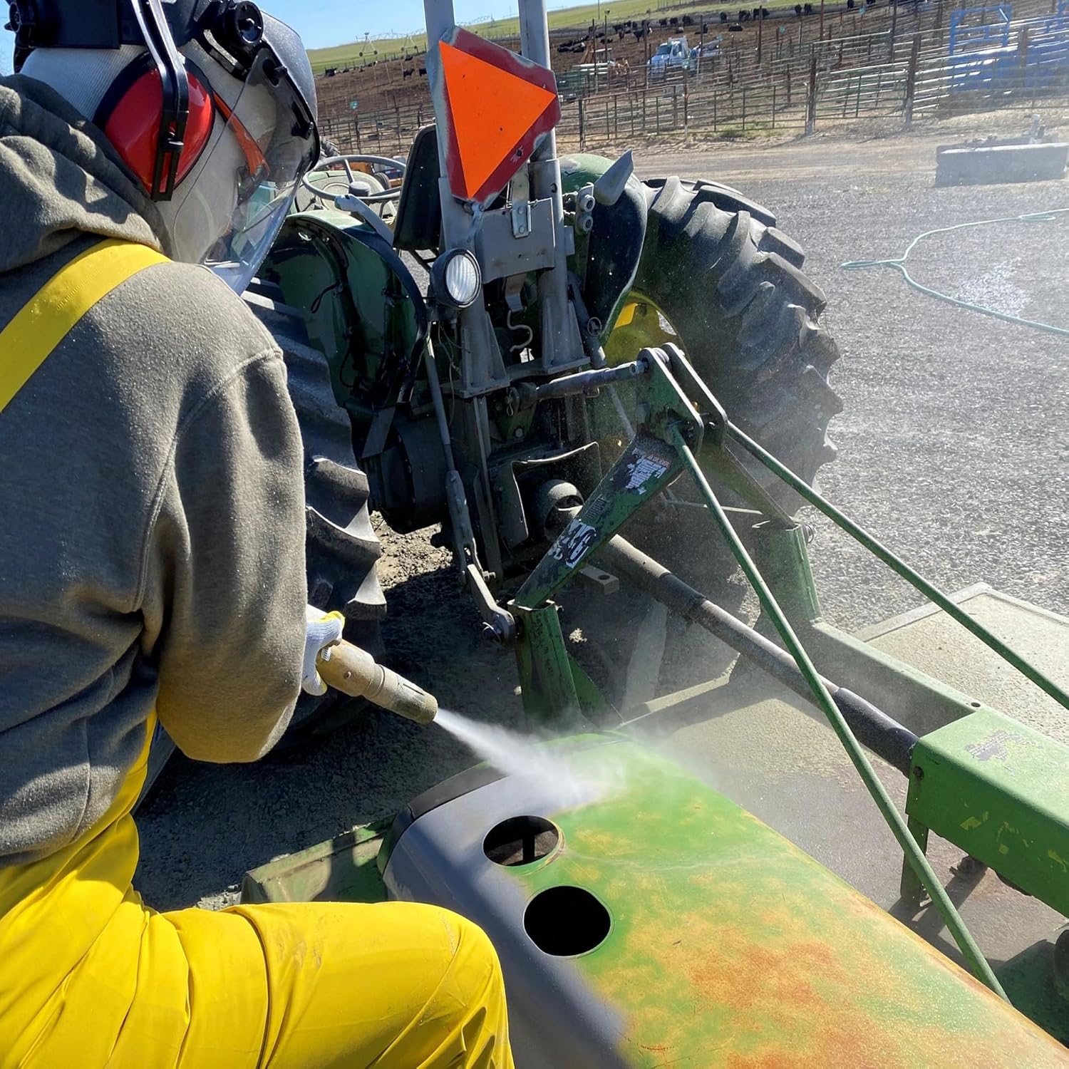 Heavy-Duty Rubber Sandblast Hose – 10 Ft, 1/2" ID, 1"/1 1/2" OD