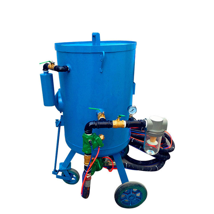 Mobile sandblasting machine