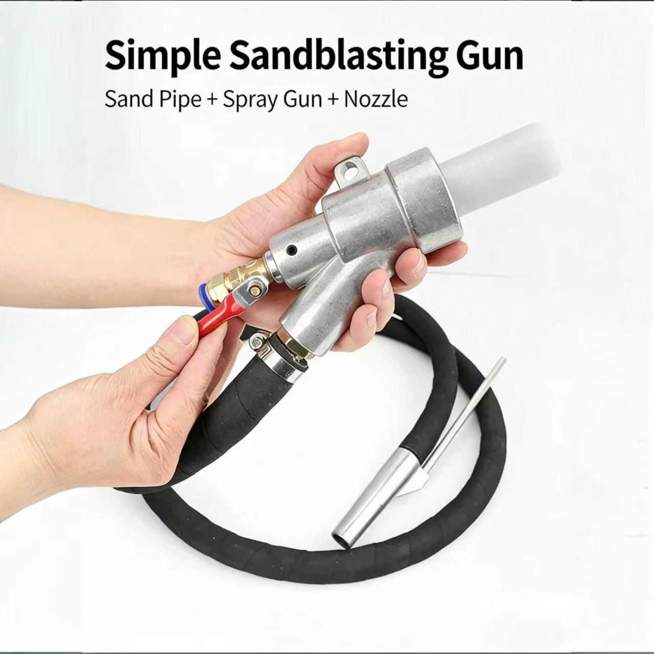 Professional Handheld Pneumatic Sandblasting Gun Kit – Easy to Use