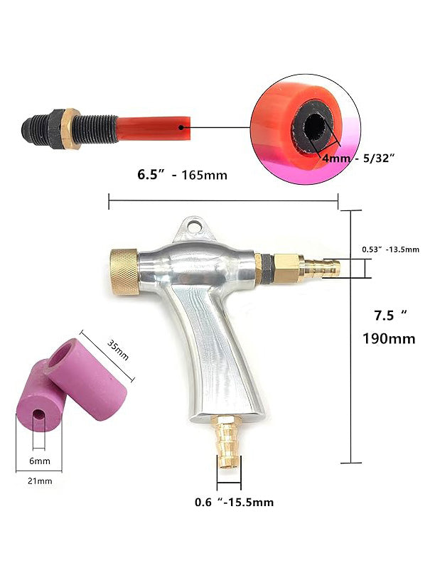 Pneumatic sandblasting gun with 6mm Nozzle (5 pcs)