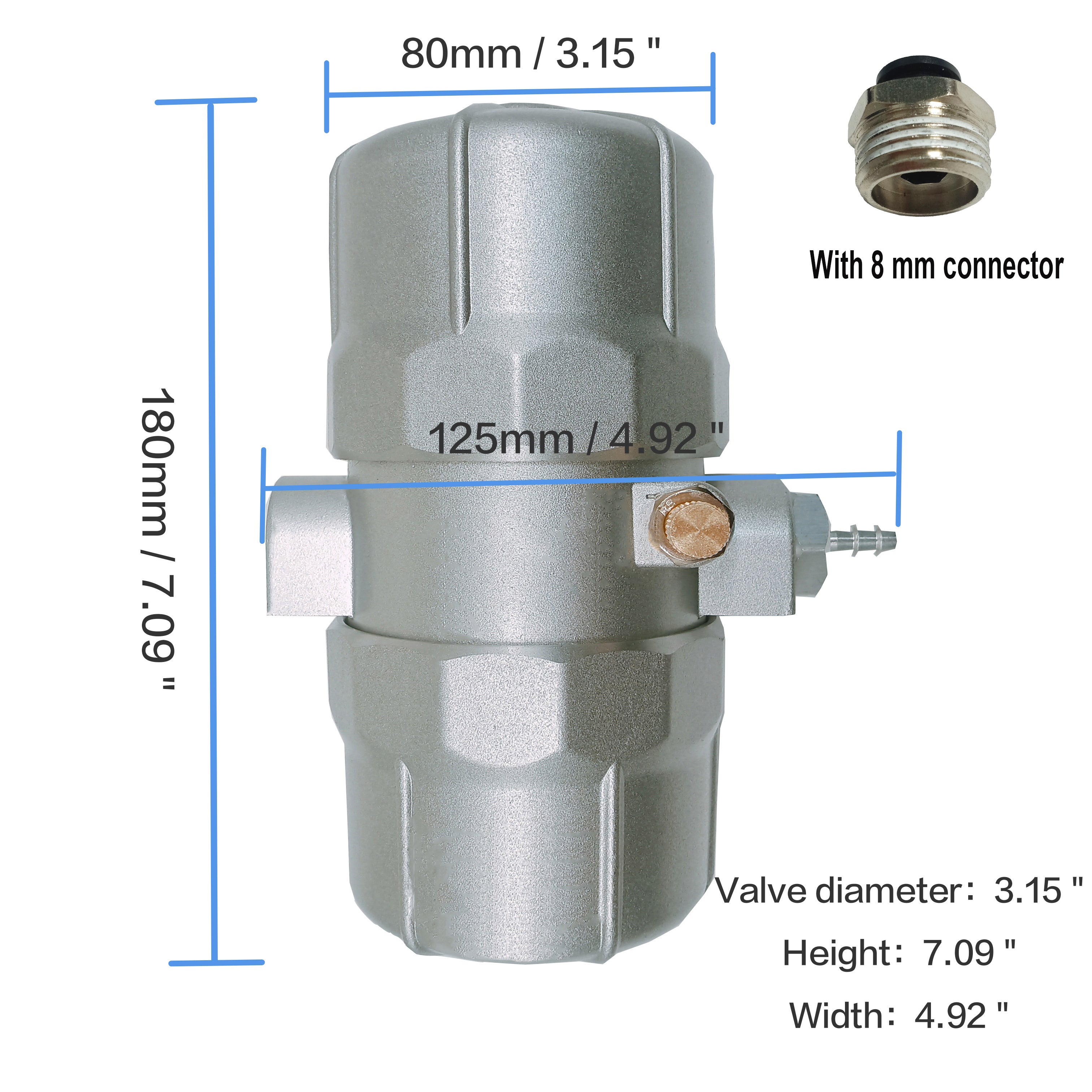 HOLDWIN PA-68 Pneumatic Auto Drain Valve for Air Compressor Tank – 8mm