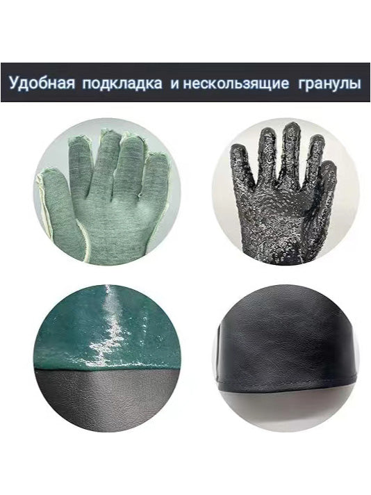 Rubber Sandblaster Gloves for Cabinet Use