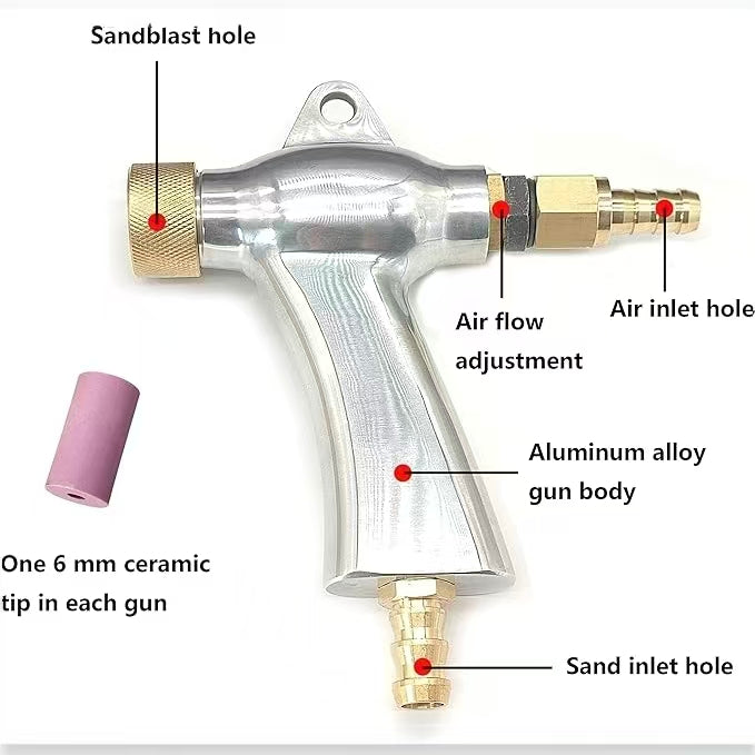 Sandblaster Gun with Foot Switch – Pneumatic High-Pressure Blaster