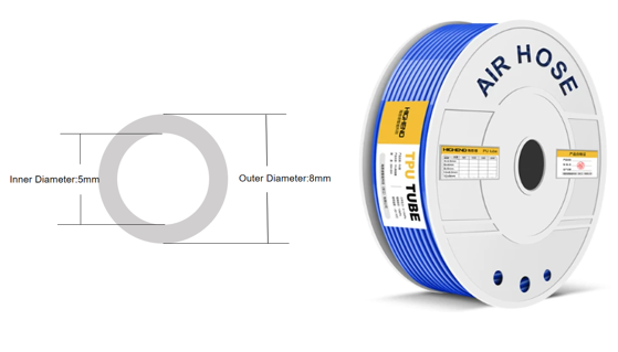 Transparent PU Air Hose Tube for Air Compressor | Flexible Pneumatic Tubing