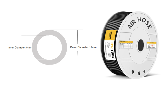 Transparent PU Air Hose Tube for Air Compressor | Flexible Pneumatic Tubing