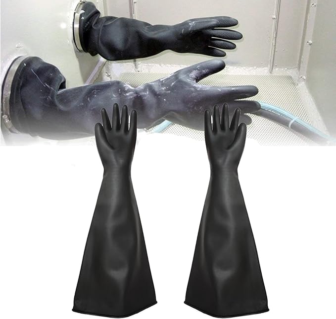 Sandblasting gun + gloves