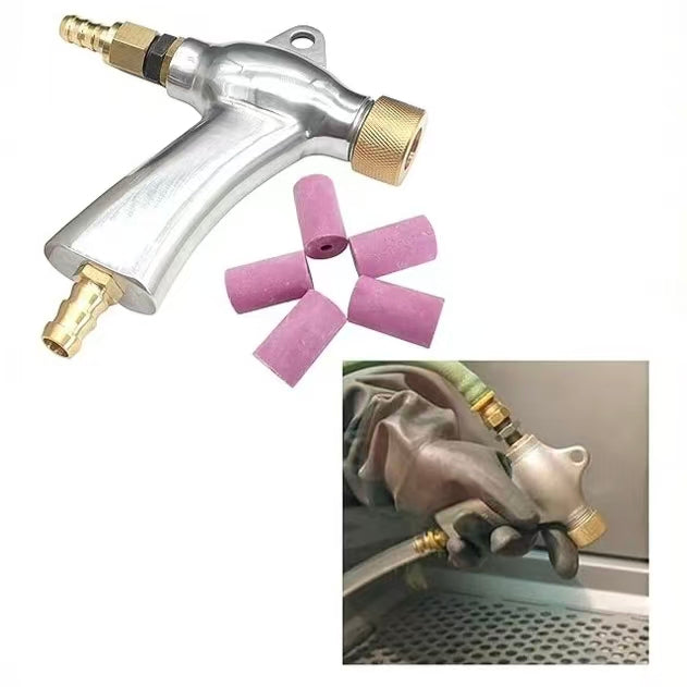 Heavy Duty Pneumatic Sandblaster Gun Kit with 6mm Ceramic Nozzles – 5 PCS