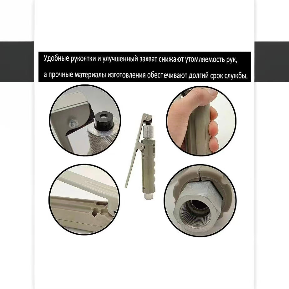 Pneumatic Sandblaster Gun Kit with 4 Ceramic Nozzle Tips for Surface Cleaning