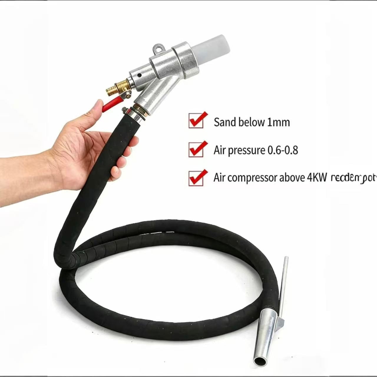 Professional Handheld Pneumatic Sandblasting Gun Kit – Easy to Use
