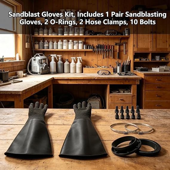 HOLDWIN Heavy-Duty Rubber Sandblasting Gloves
