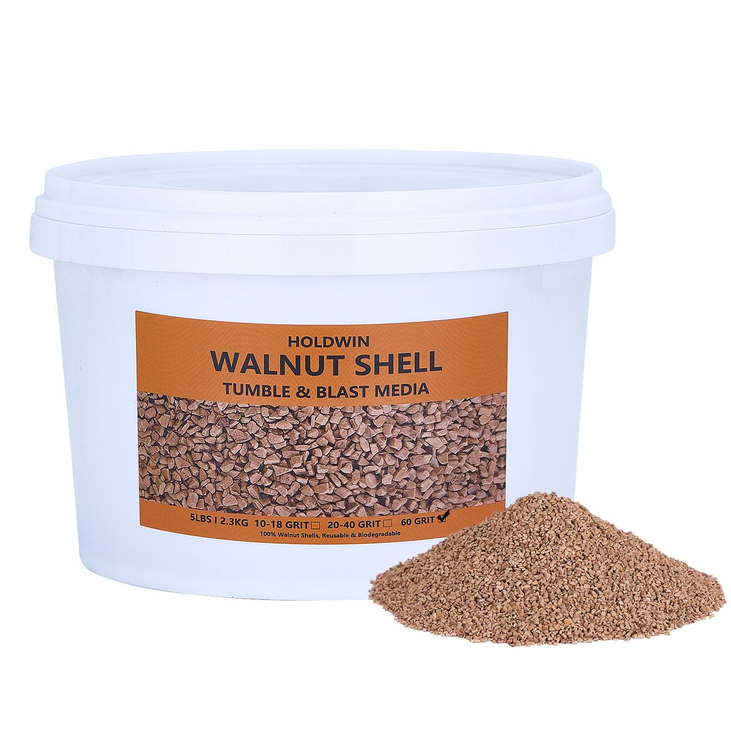 Natural Walnut Shell Media  for Tumbling & Sandblasting