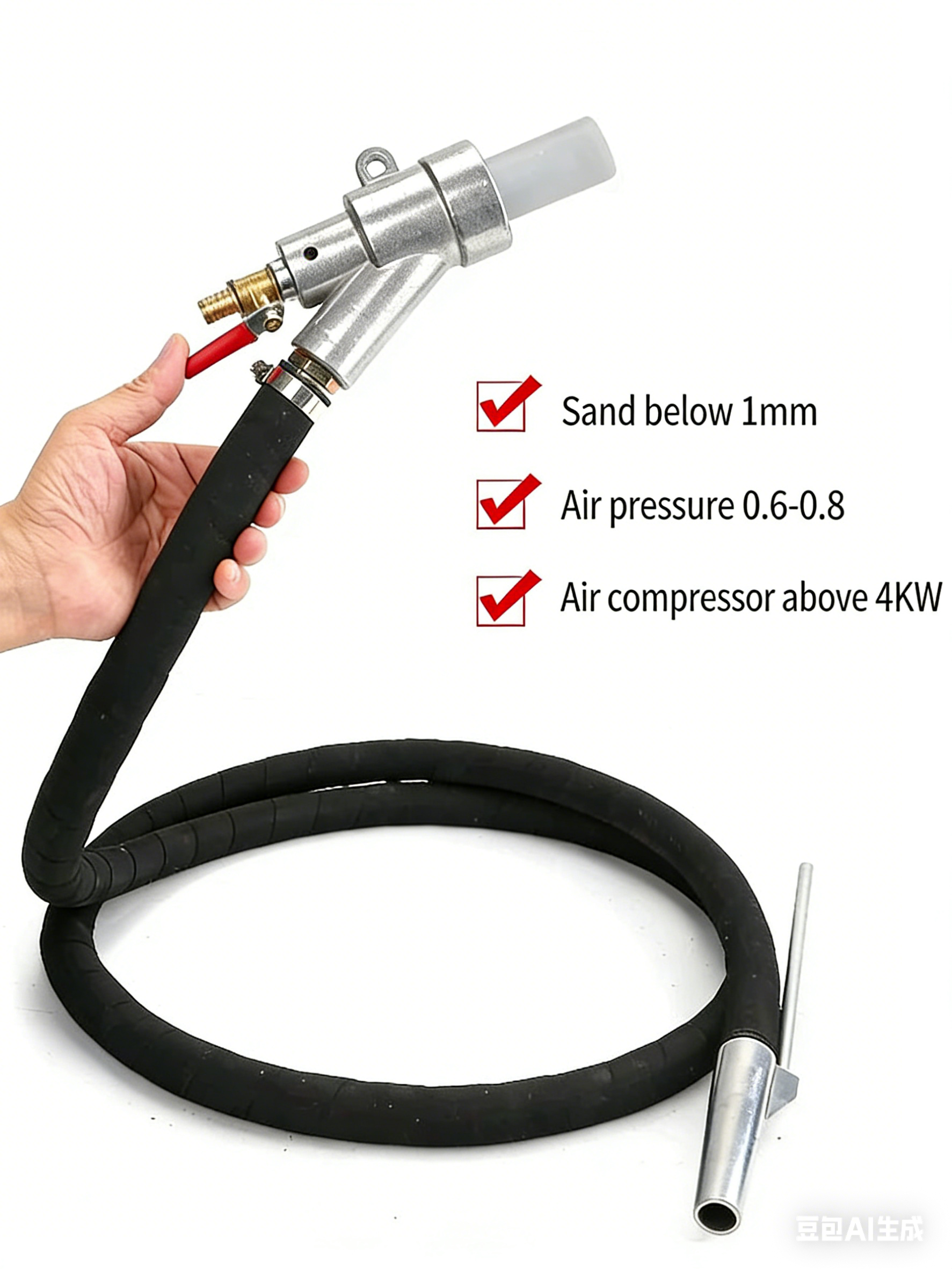 Simple sandblasting gun