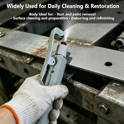 Heavy-Duty Pneumatic Sandblaster Gun with 10 Ceramic Nozzles