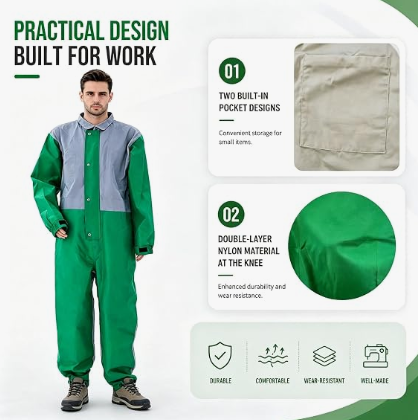 HOLDWIN Heavy-Duty Sandblasting Protective Suit – Blast & Paint Spray Coveralls