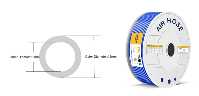 Transparent PU Air Hose Tube for Air Compressor | Flexible Pneumatic Tubing